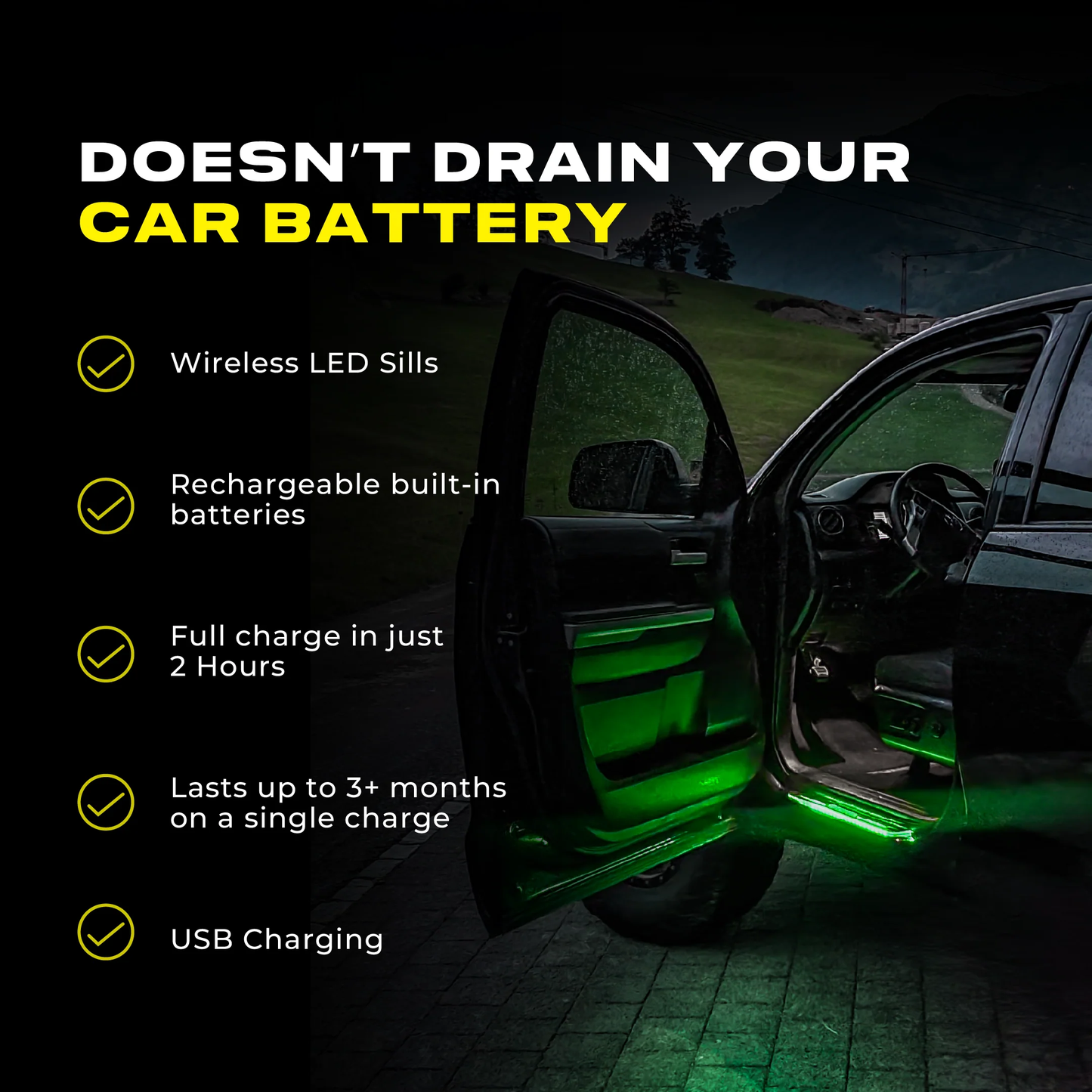 Dazzling ride LED Door Sill PRO