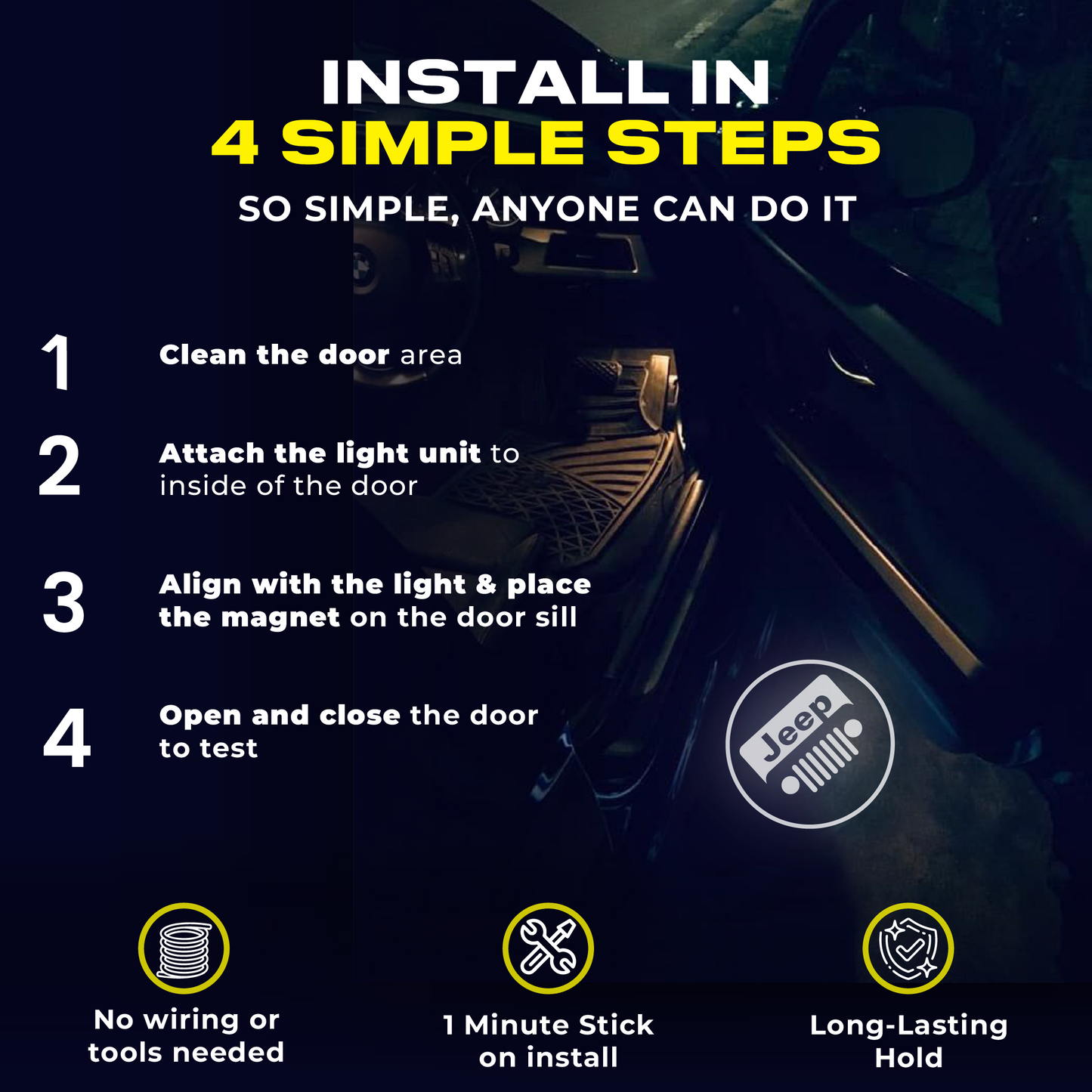 Puddle Lights - Wireless Car Door Projector