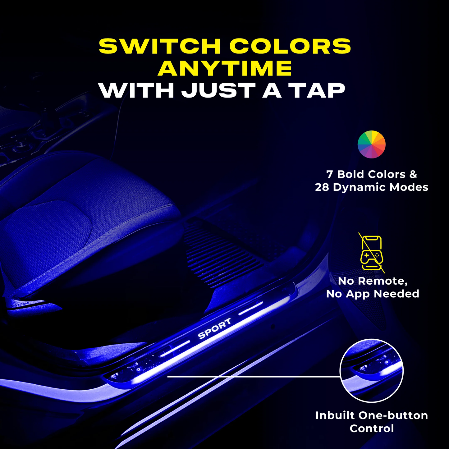 Dazzling ride LED Door Sill PRO