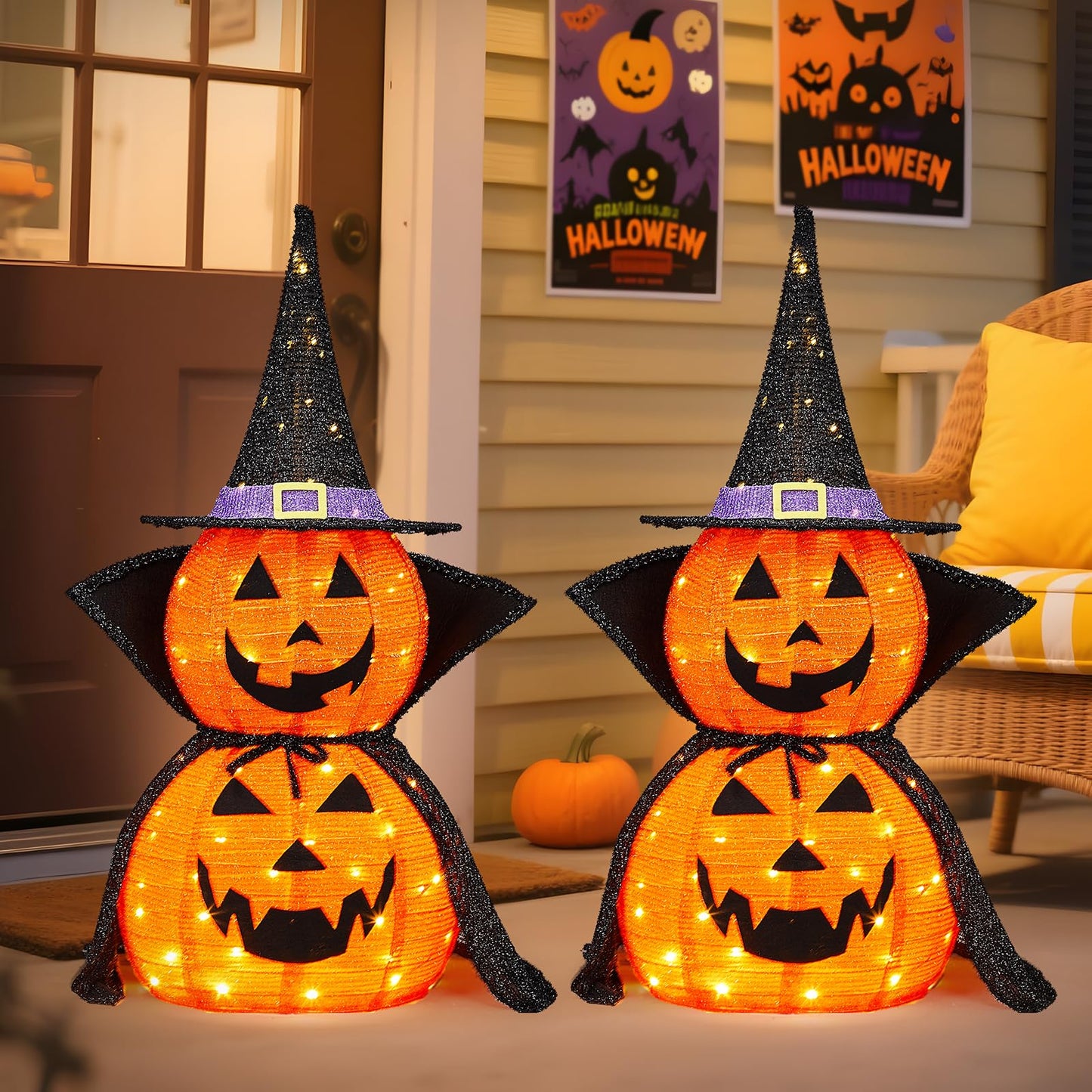 VINGLI Pop Up Halloween Lighted Decorations