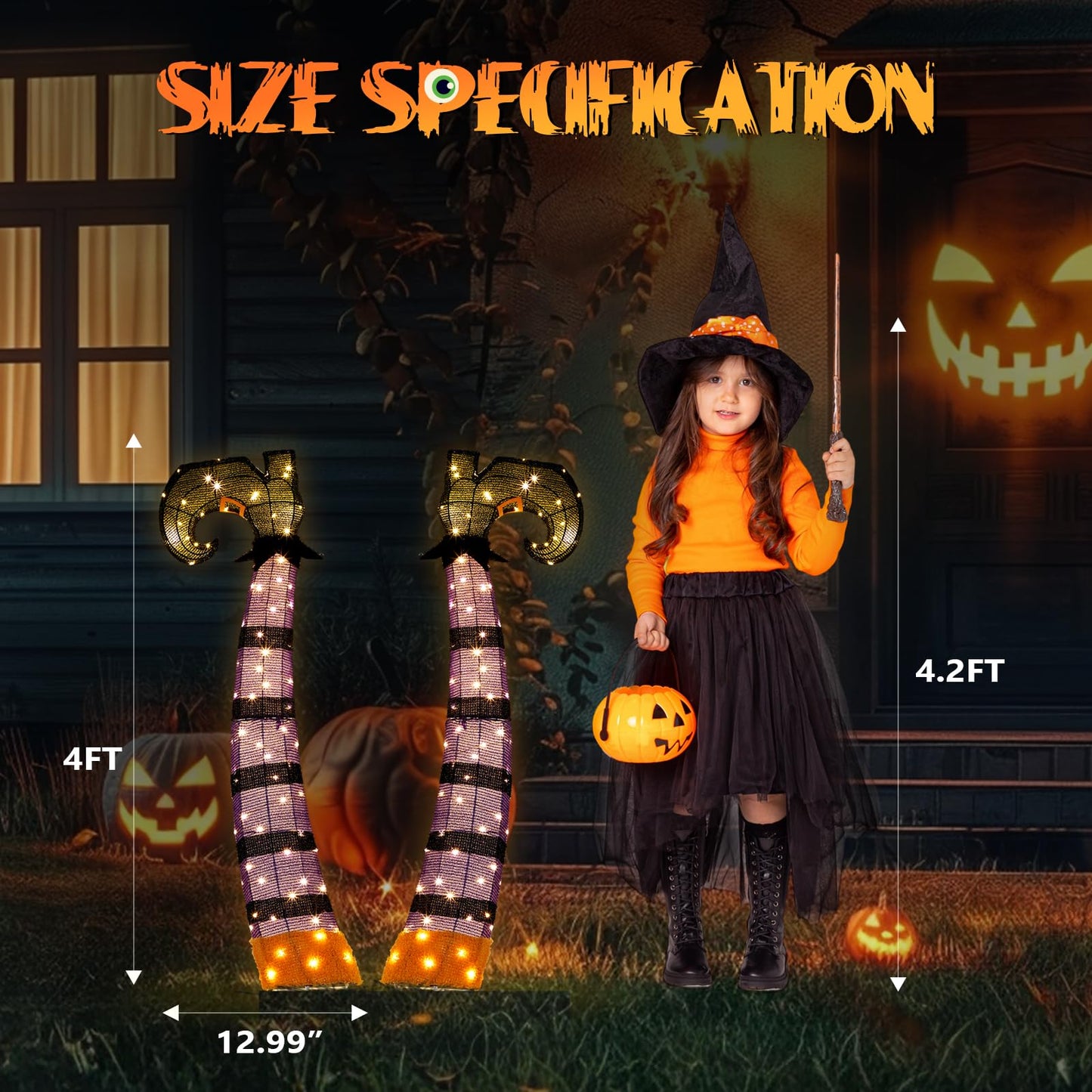 VINGLI Pop Up Halloween Lighted Decorations