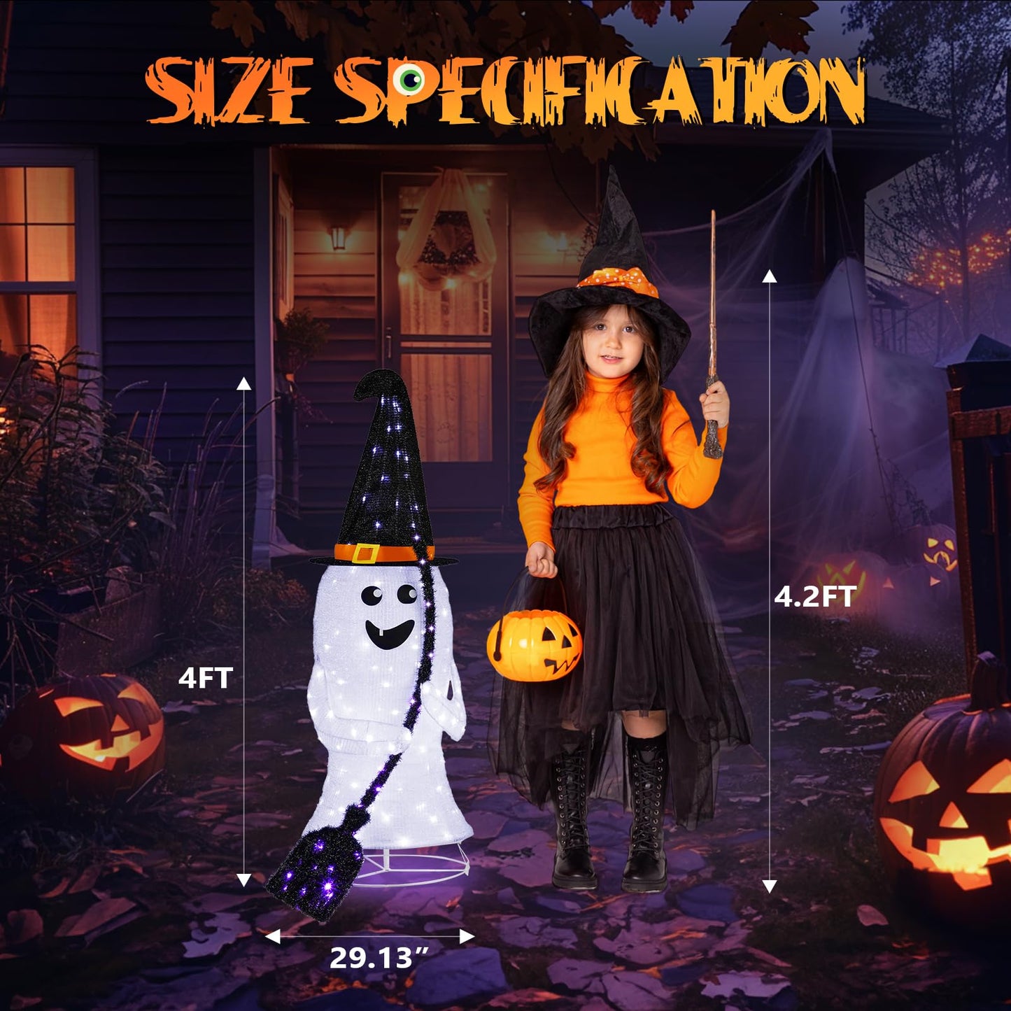 VINGLI Pop Up Halloween Lighted Decorations