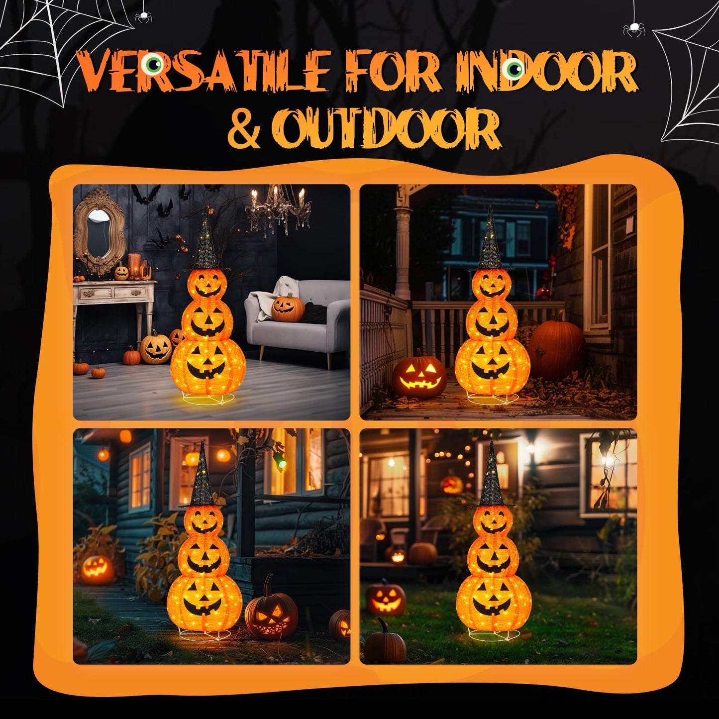 VINGLI Pop Up Halloween Lighted Decorations