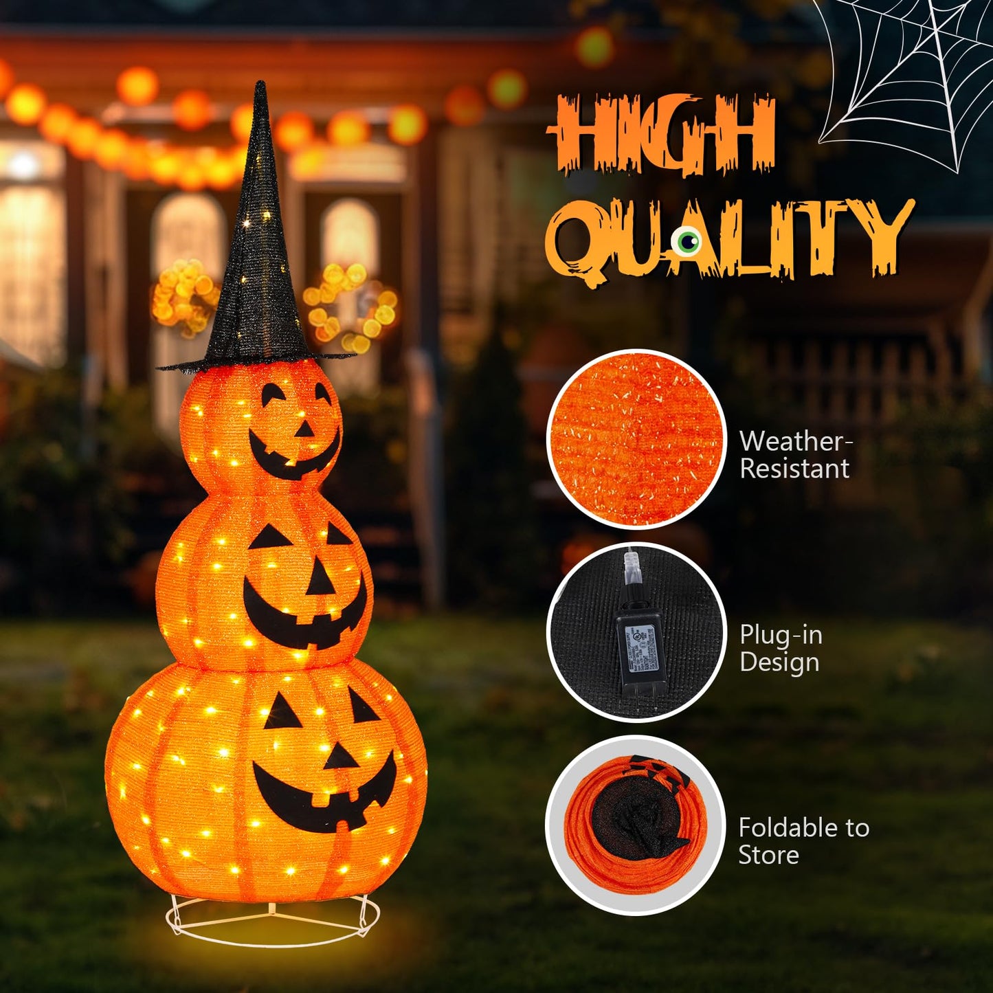 VINGLI Pop Up Halloween Lighted Decorations